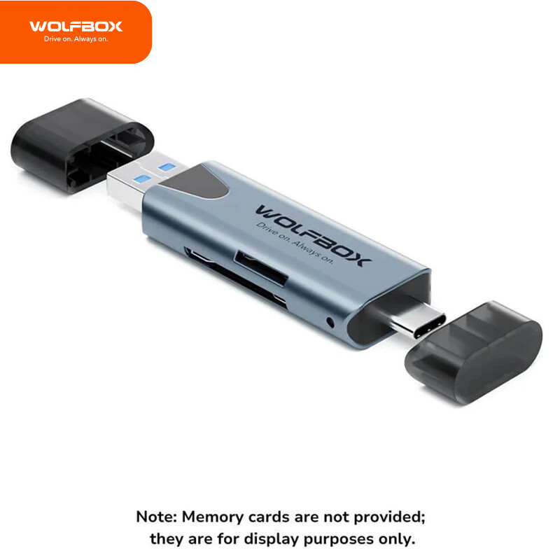 WOLFBOX G890 3 Channel Dash Cam 4K Front and Rear Dash Camera GPS W/ Card Reader