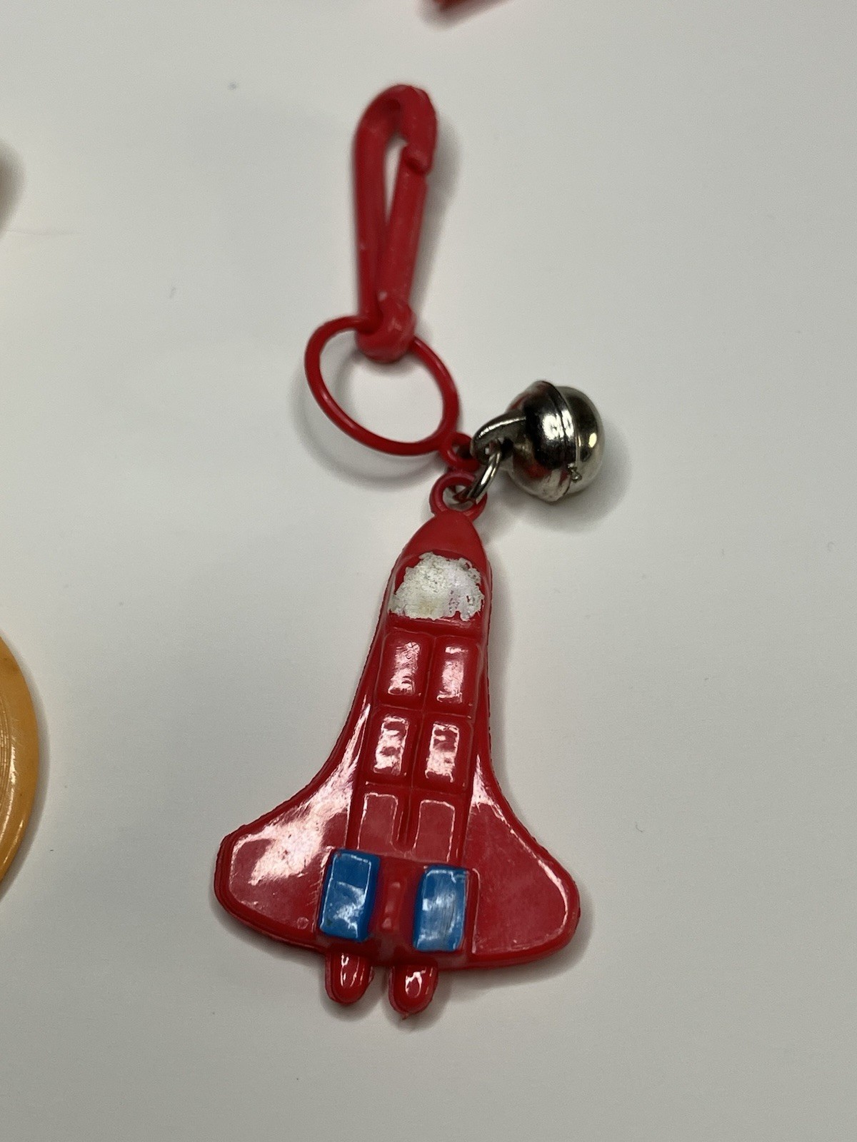 Lot of Vintage 1980s Clip On Charms Plastic Bell Keychains Googly Eye Fish