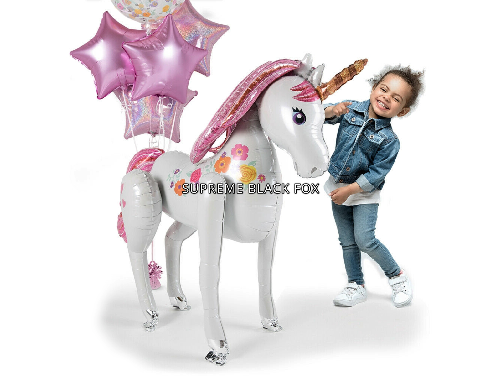 46" Tall Unicorn Airwalker Jumbo Giant Foil Balloon Birthday Wedding Party Decor
