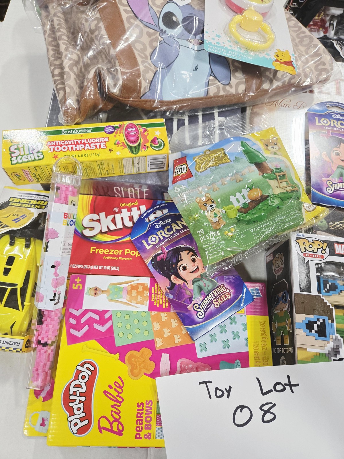 Disney Lorcana Animal Crossing Barbie Lot Marvel Socks LEGO Uno Pop Funko