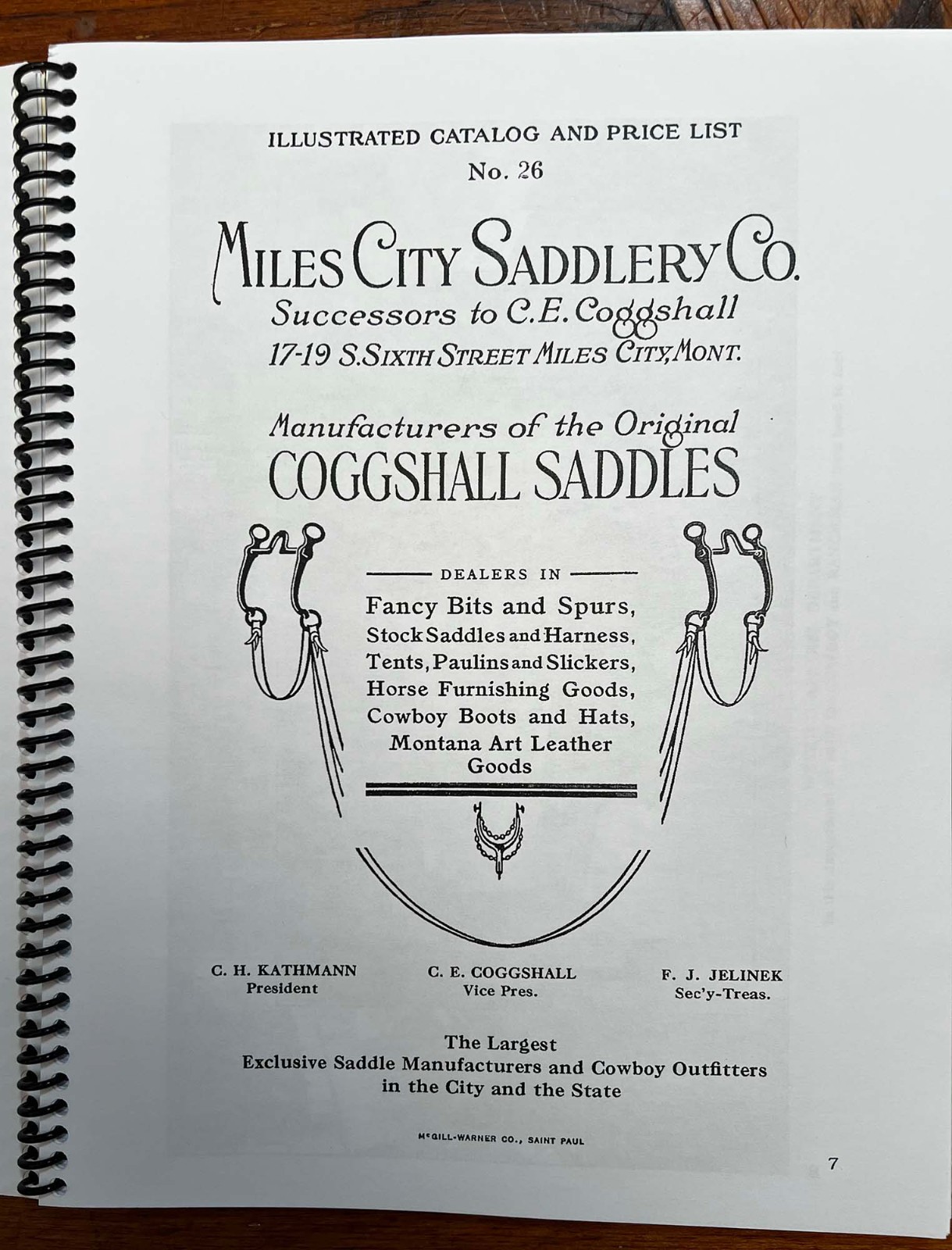 NICE LARGE MILES CITY SADDLERY CO Cowboy BIT & SPUR Catalog NEW Reprint