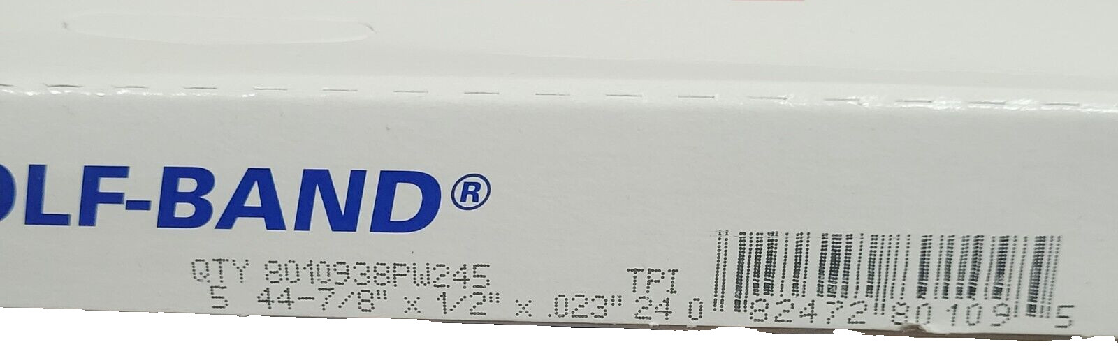 44-7/8" x 1/2 x 10/14 TPI Band Saw Blade Lenox Wolfband 8009838PW10145 Pack of 5