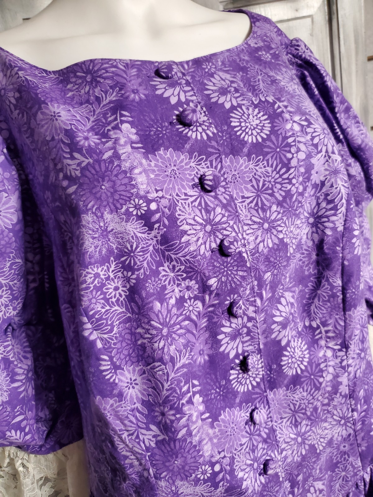 Recollections Victorian Style edwardian Dress Cottagecore Vtg STYLE lace L-XL