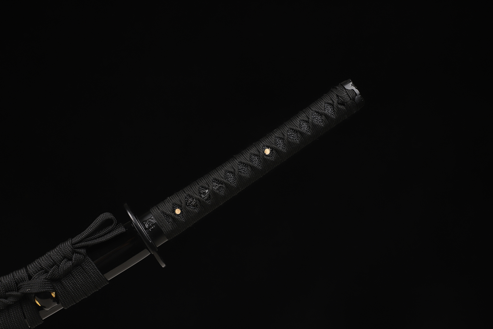 9260 Spring Steel Katana Japanese Samurai Sword All Black Full Tang Razor Sharp