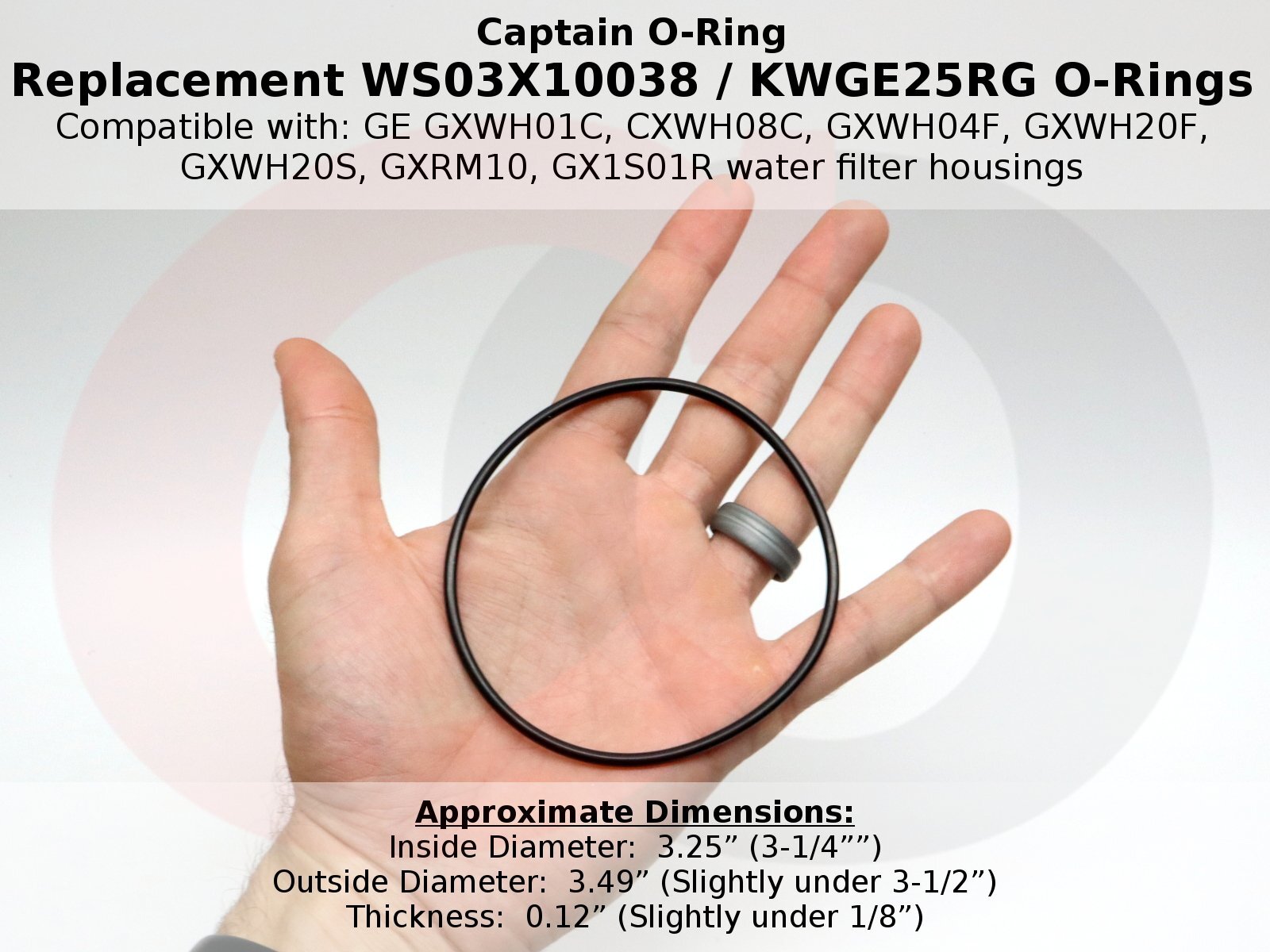 (3 Pack) GE KWGE25RG / WS03X10038 Water Filter O-Ring for GXWH01C, GXWH04F, etc
