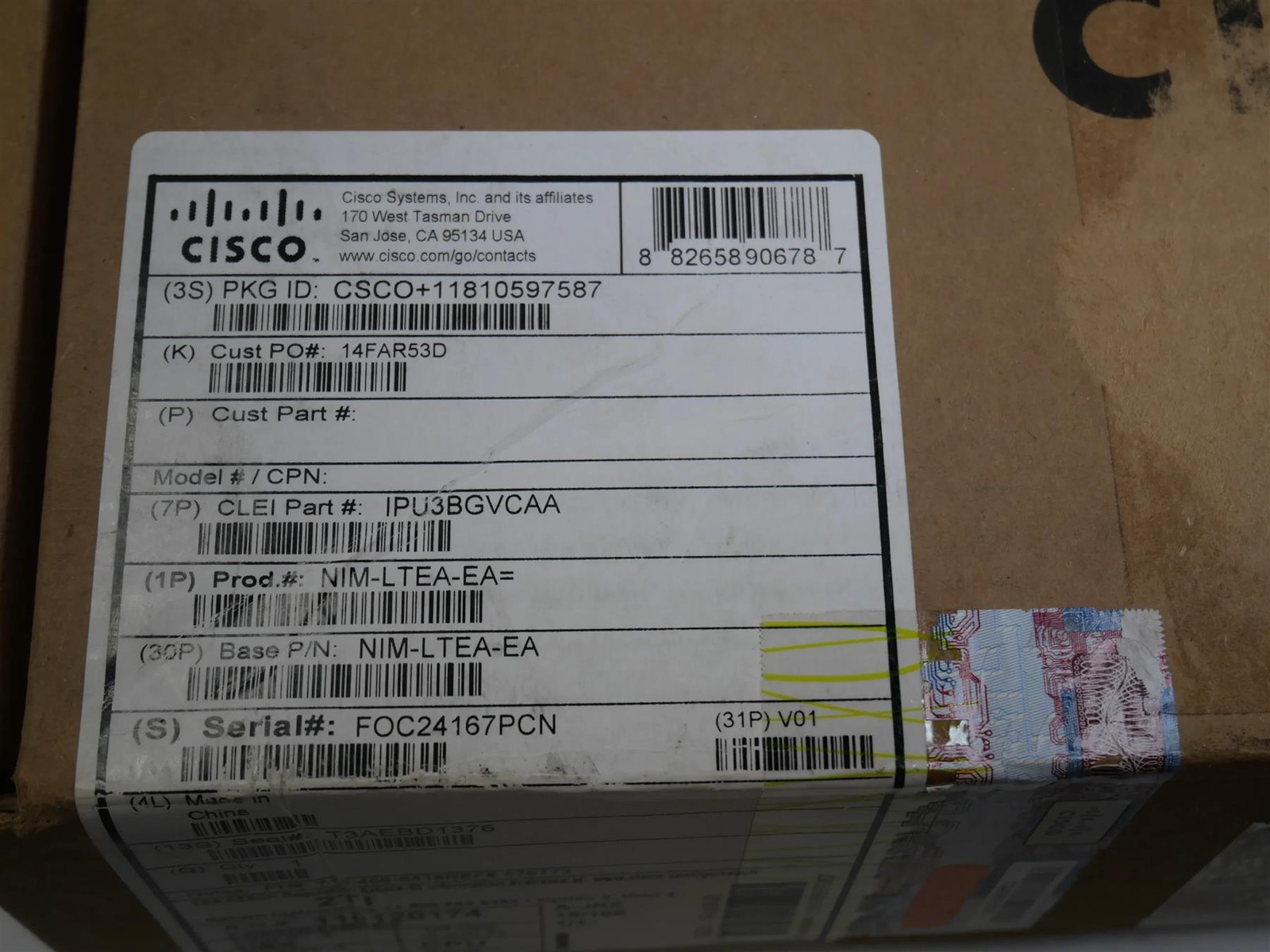 CISCO NIM-LTEA-EA DUAL SIM LTE MODULE KIT
