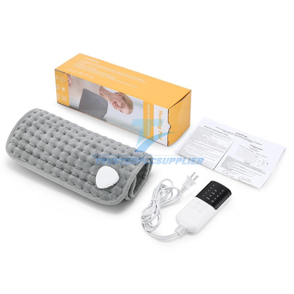 Electric Heating Pad For Back Pain & Cramps Relief 12"x24"10 Level Auto Shut Off