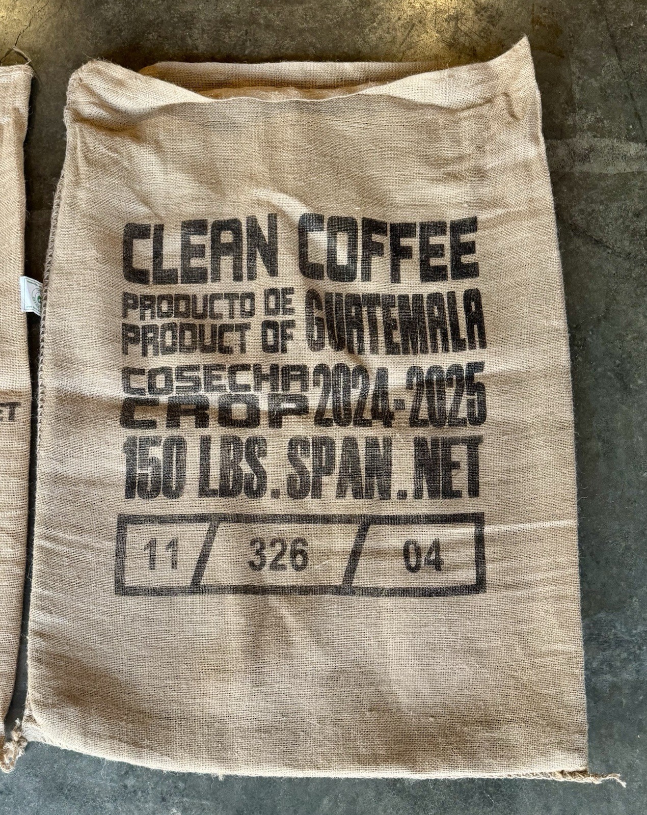 Assorted Burlap Jute Coffee Bean Bags Sacks-Lot Of (3) *See Pics/Description