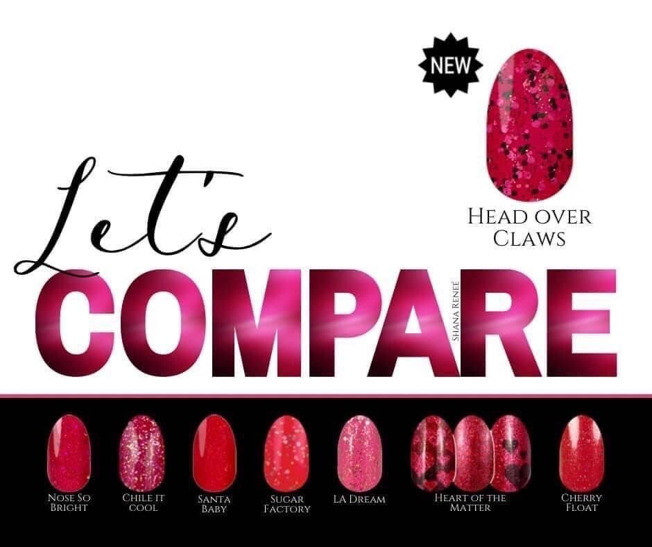 ❤️🦄 *COLOR STREET* Red Pinks Silver glitter valentine heart nail strips NEW HTF