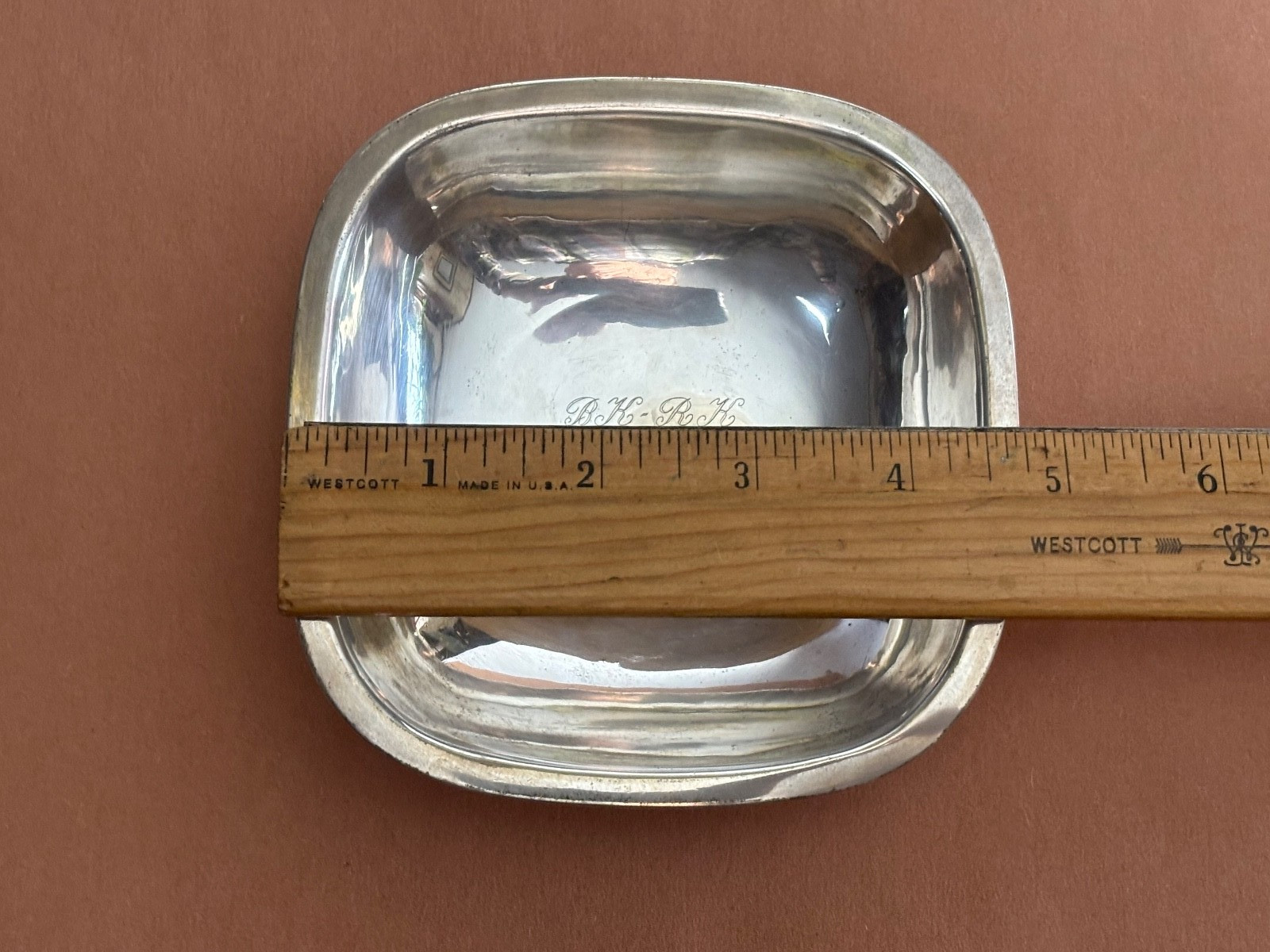 Vintage ARTHUR STONE STERLING SILVER MCM DISH BOWL 1966 BERMUDA TRIP 158.9 grams