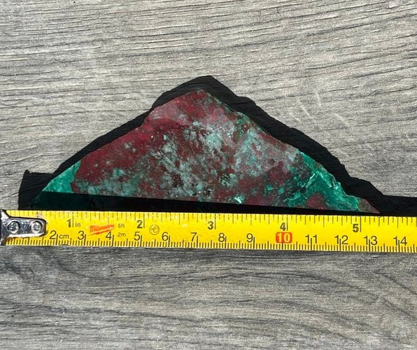 Sonora Sunrise Sunset Chrysocolla Cuprite 5.25"x2.25" Lapidary Rough Slab S1