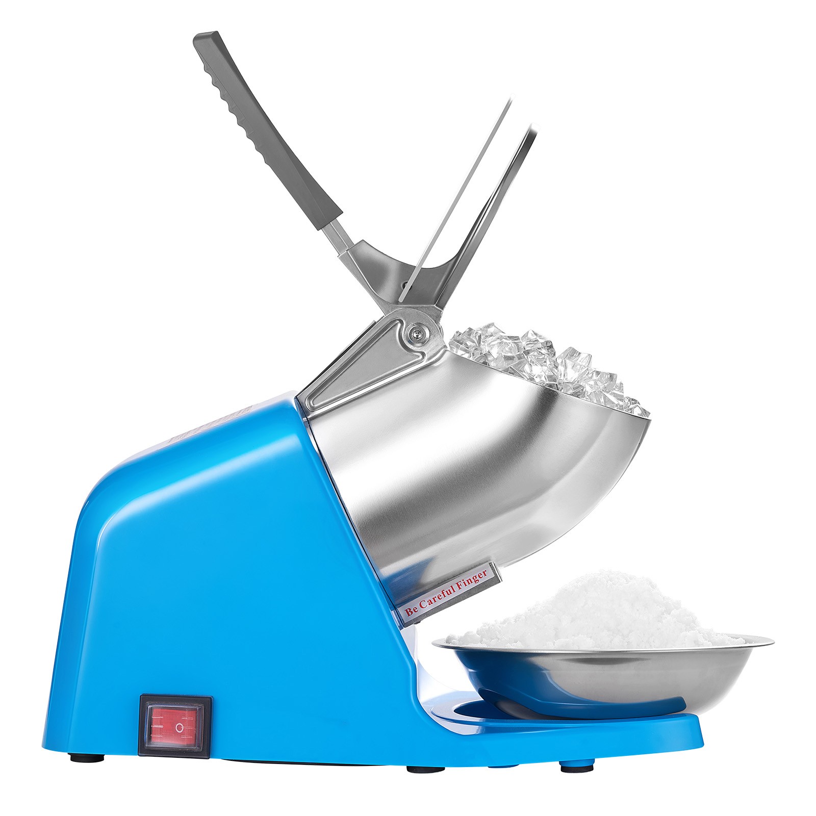 Uimoso Electric Ice Crusher 286LBS/H Shaved Ice Machine for Commercial Use, Blue