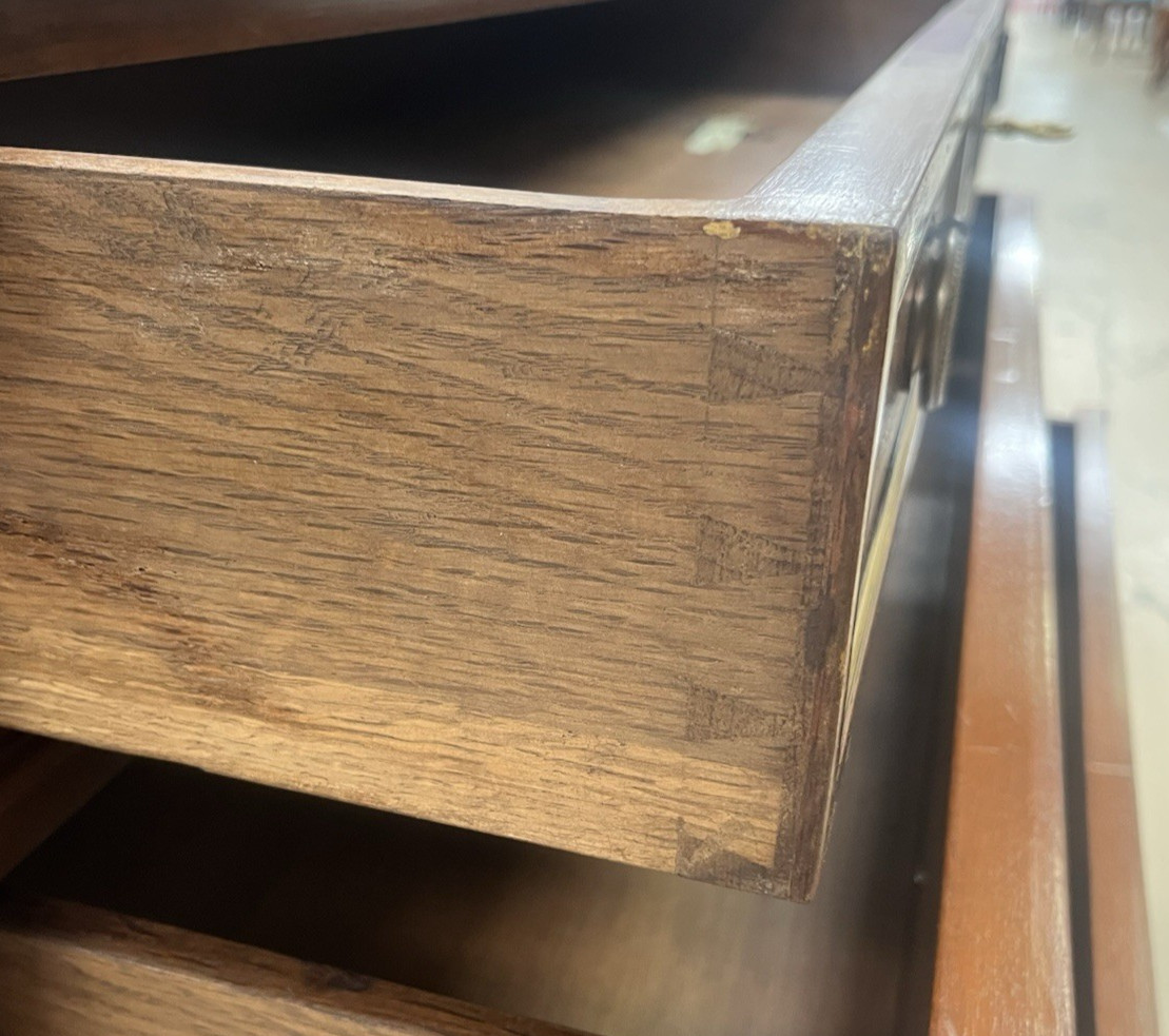 ANTIQUE FRENCH LOUIS XVI MARBLE-TOP MAHOGANY CHEST OF DRAWERS COMMODE