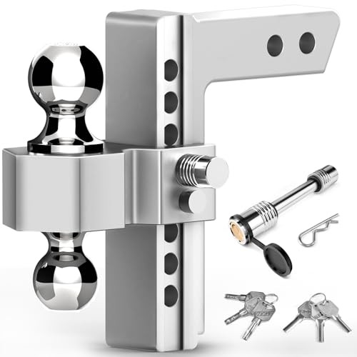 Drop Hitch for 2 Inch Receiver, 8 Inch Adjustable Trailer Hitch 8 Inch Drop