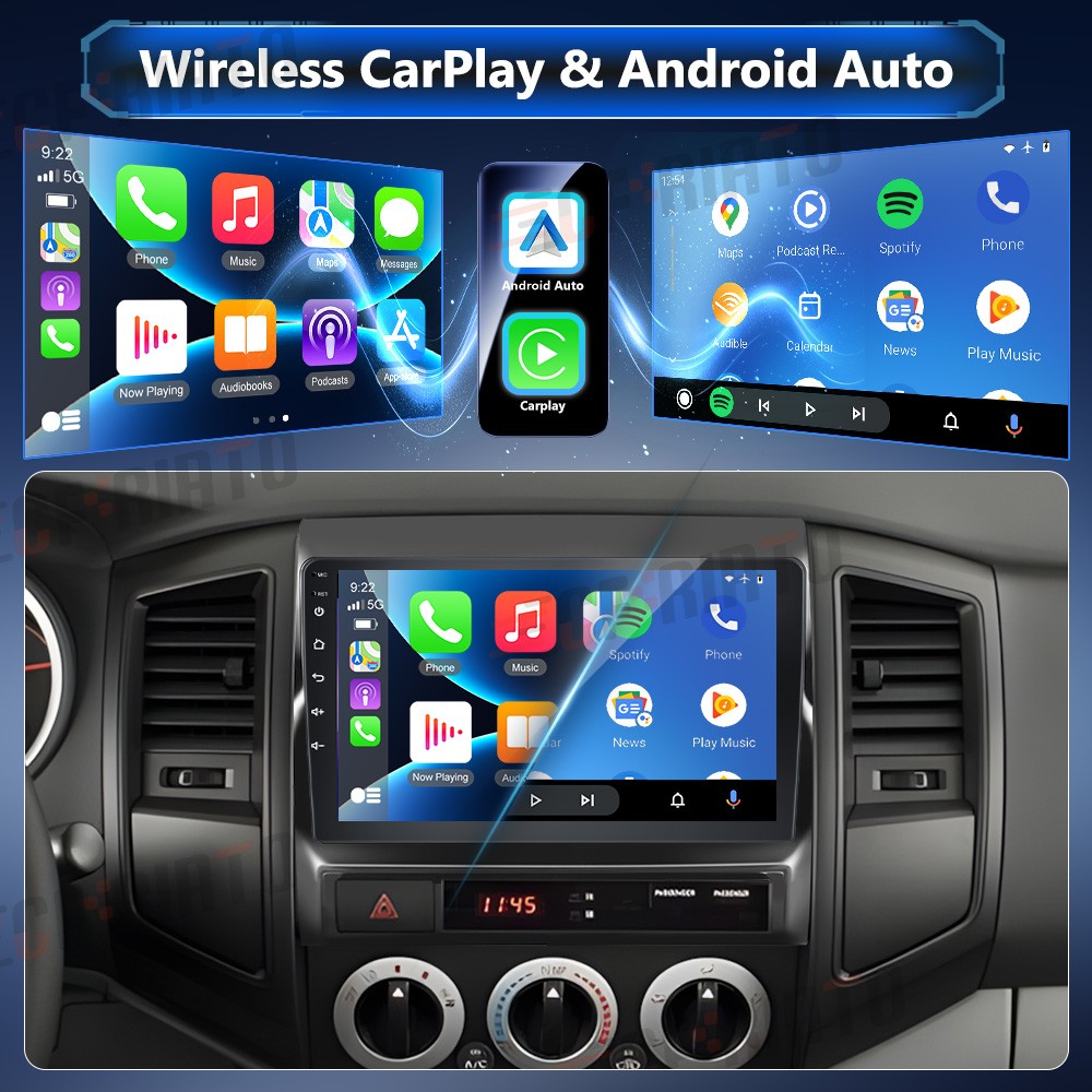 Android 15.0 Car Radio Stereo GPS WIFI Apple Carplay For Toyota Tacoma 2005-2013