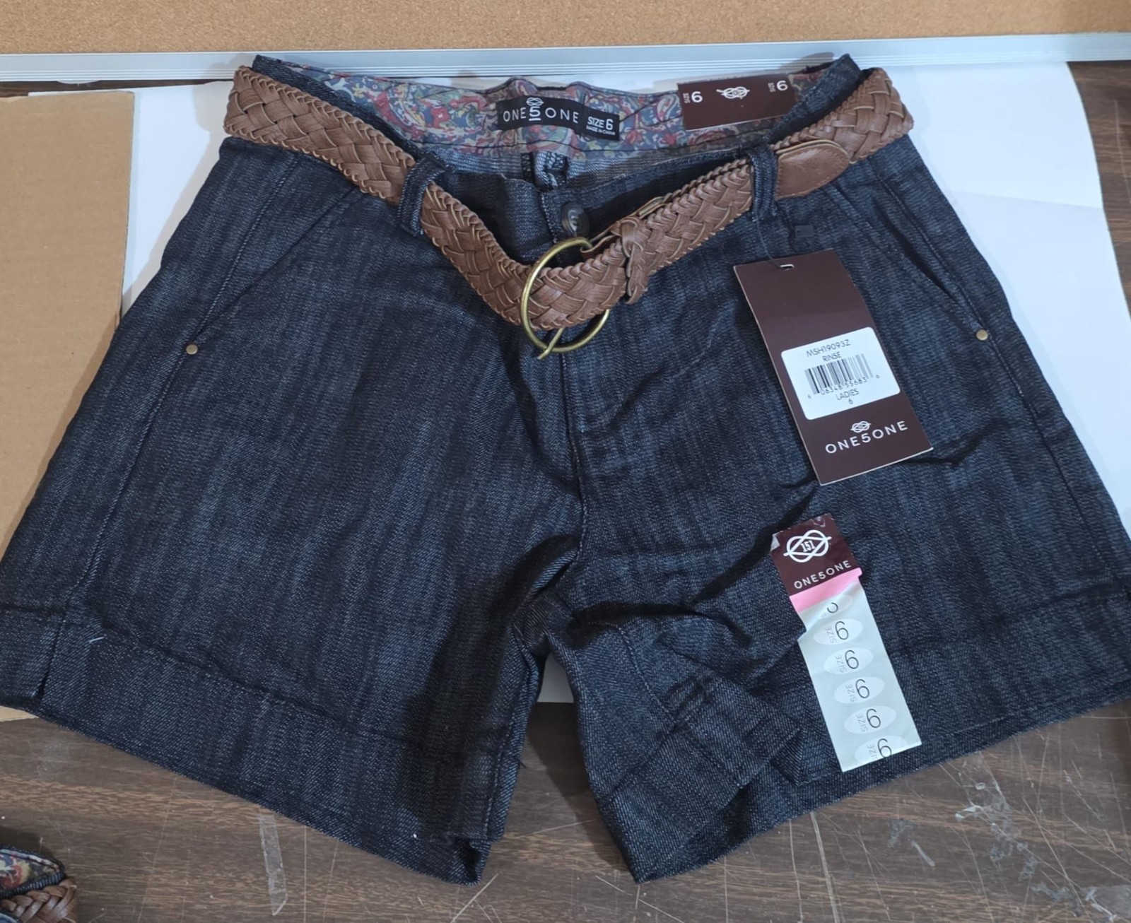 ONE 5 ONE SHORTS WITH BRAIDED BELT