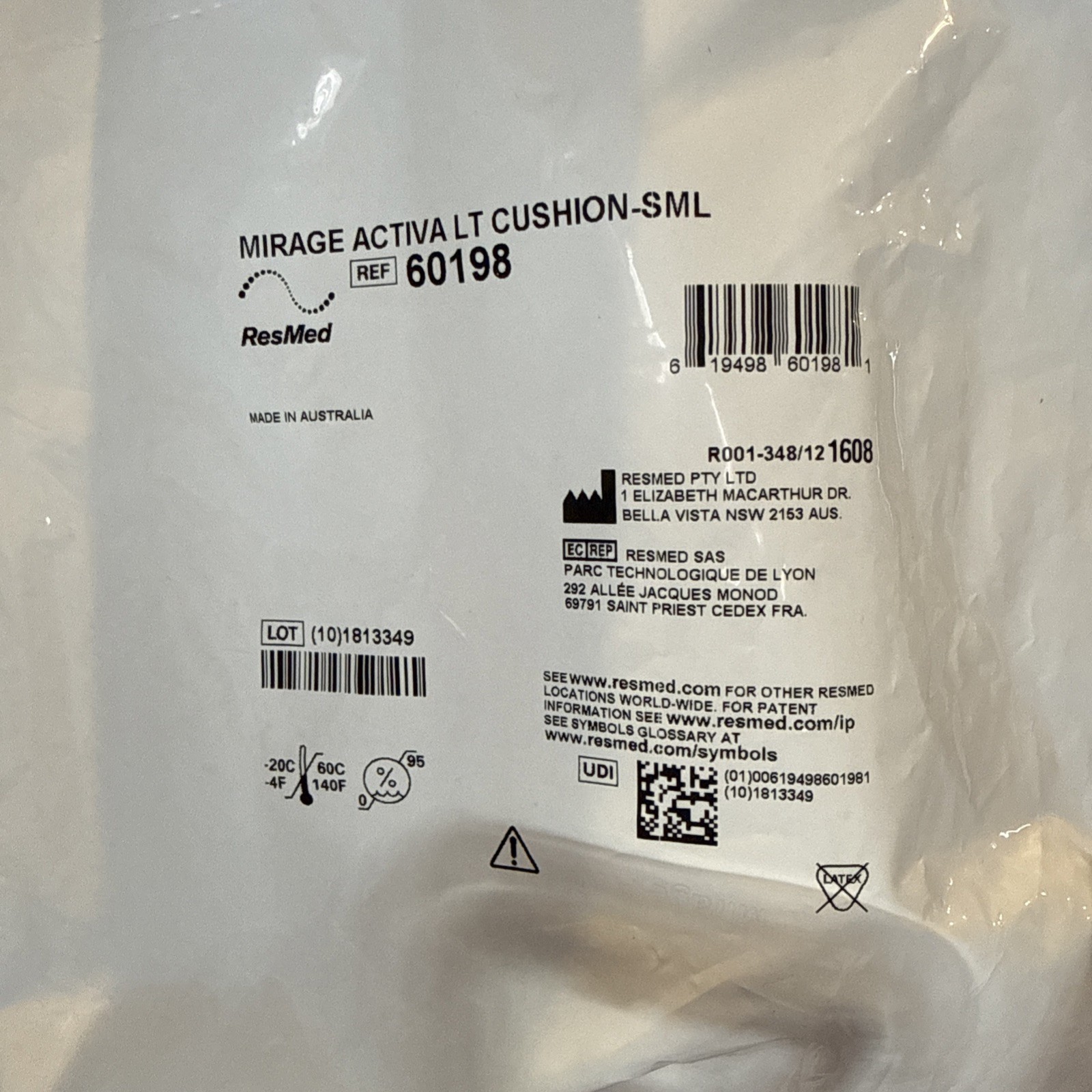 [Brand New] Mirage Activa LT Cushion and Clip Size Small Nasal Mask