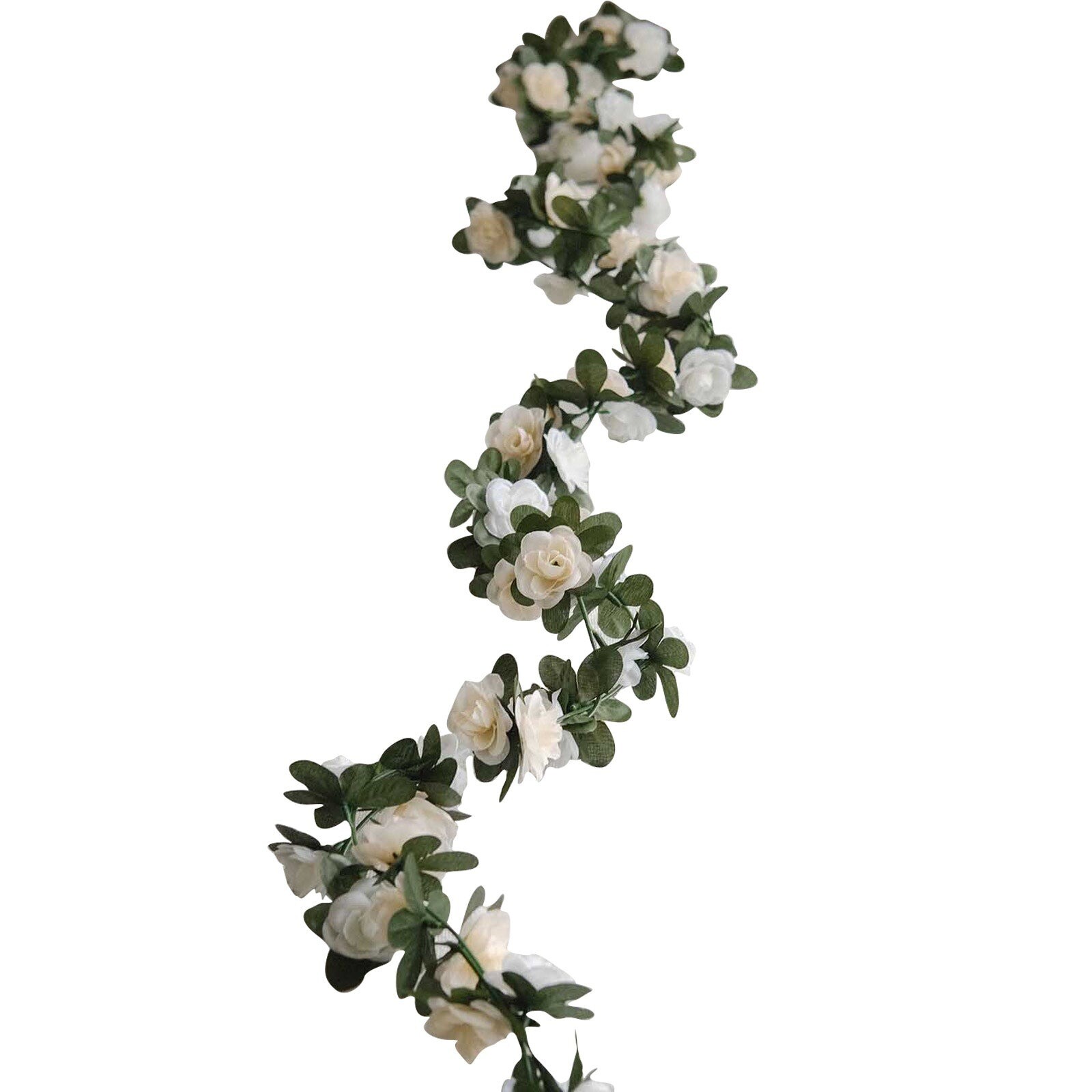 2 Silk 8 ft Artificial Mini Rose Flowers Hanging Garlands Wire Party Wedding