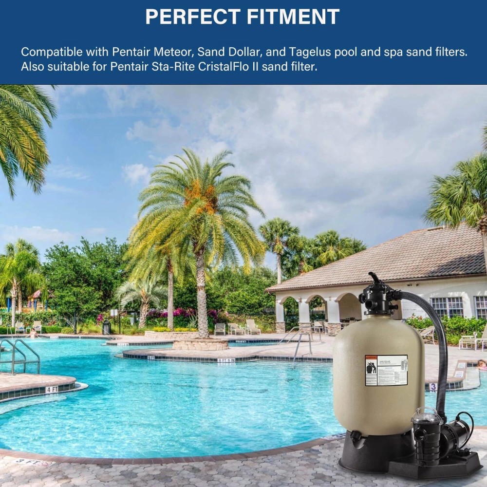 FOR 262506 1-1/2-Inch 6-Way Clamp Style Valve Replacement Pool and Spa Sand