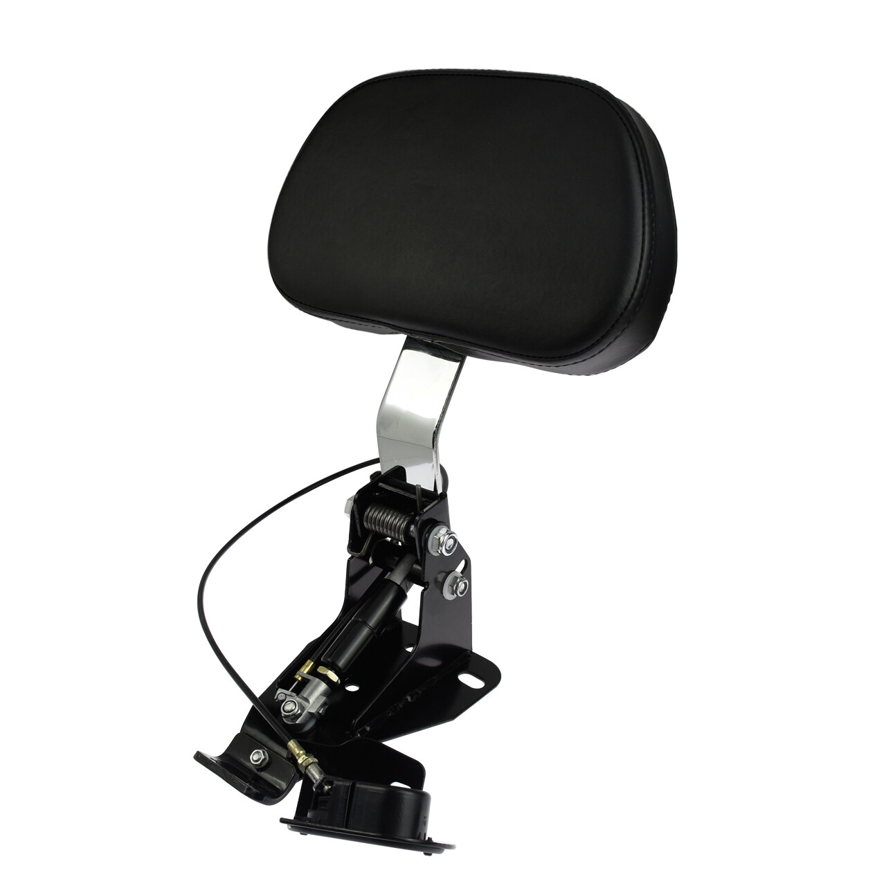 Driver Adjustable Backrest w/ Chrome Arm Kit Fit For Harley Touring FLH 2009-24