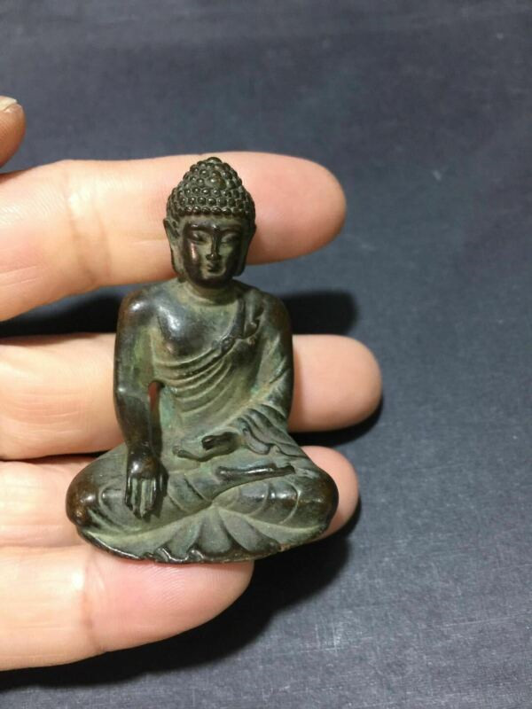 Old Tibetan Buddhism bronze Medicine Buddha Sakyamuni Shakyamuni Buddha statue