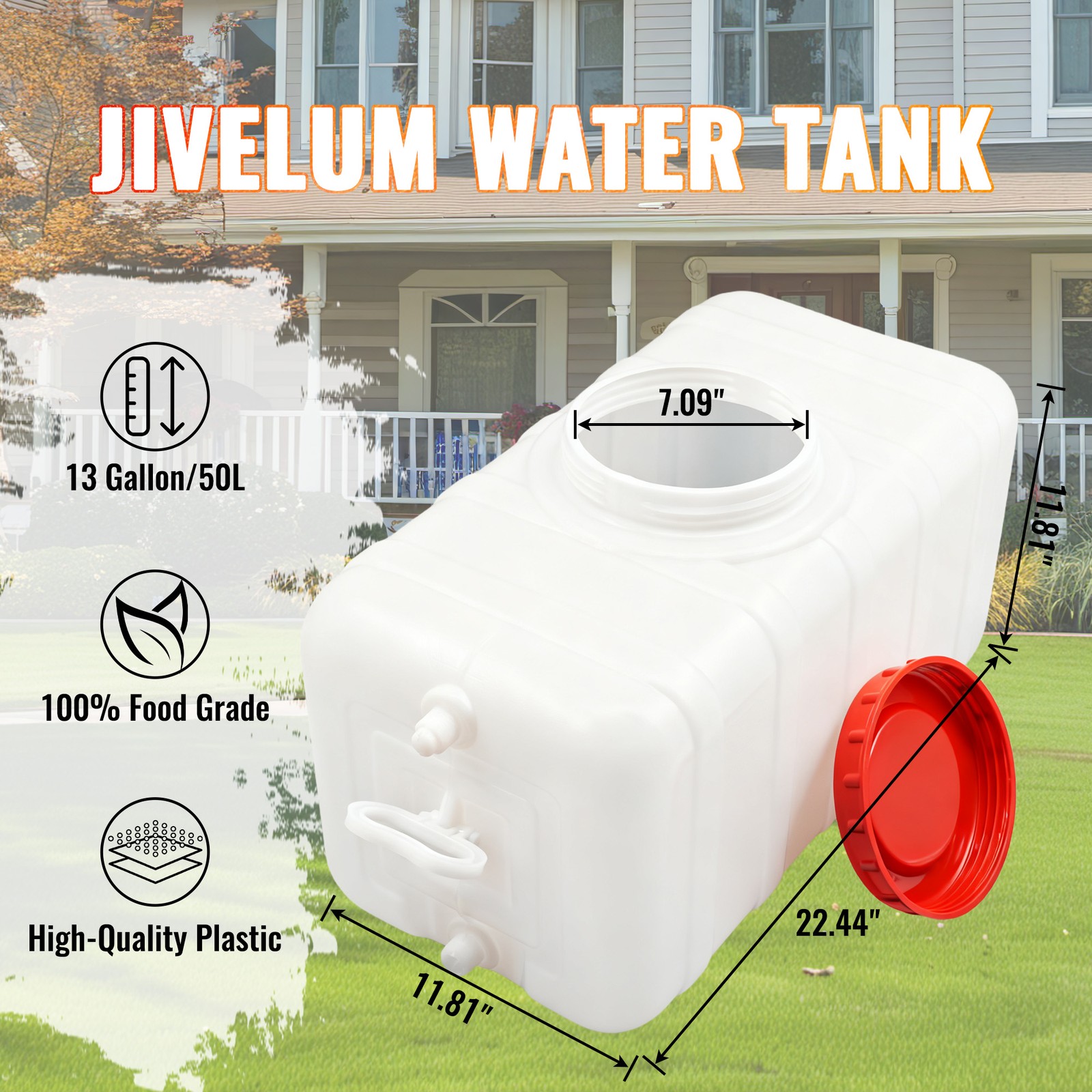 Portable Water Tank With Spigot and Hose For Camping & Emergency ﻿Preparedness