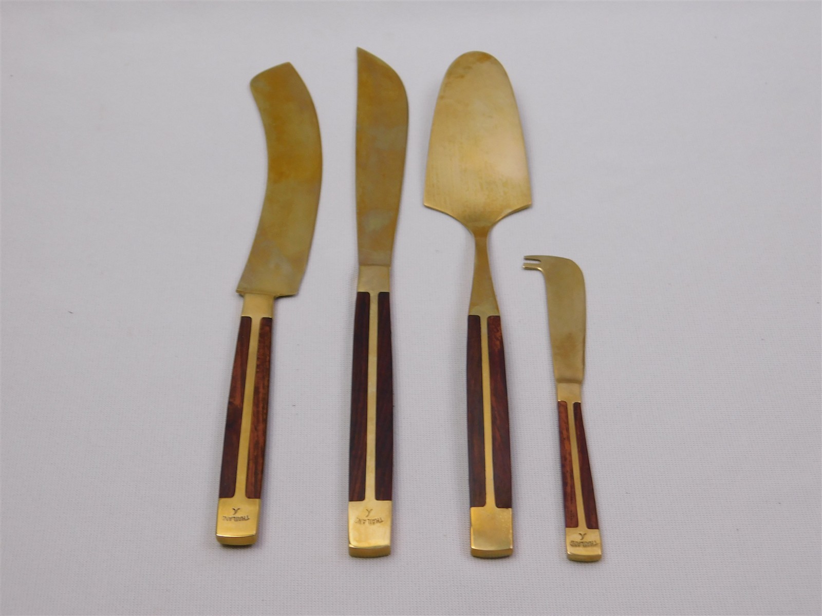 91Pcs JEAN-CLAUDE Bronze & Rosewood Flatware Set MCM Service for 8 + Service Pcs