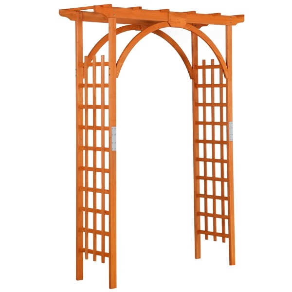 7ft Wooden Garden Arbor Arches Trellis for Wedding Party Climbing Plant Outdoor