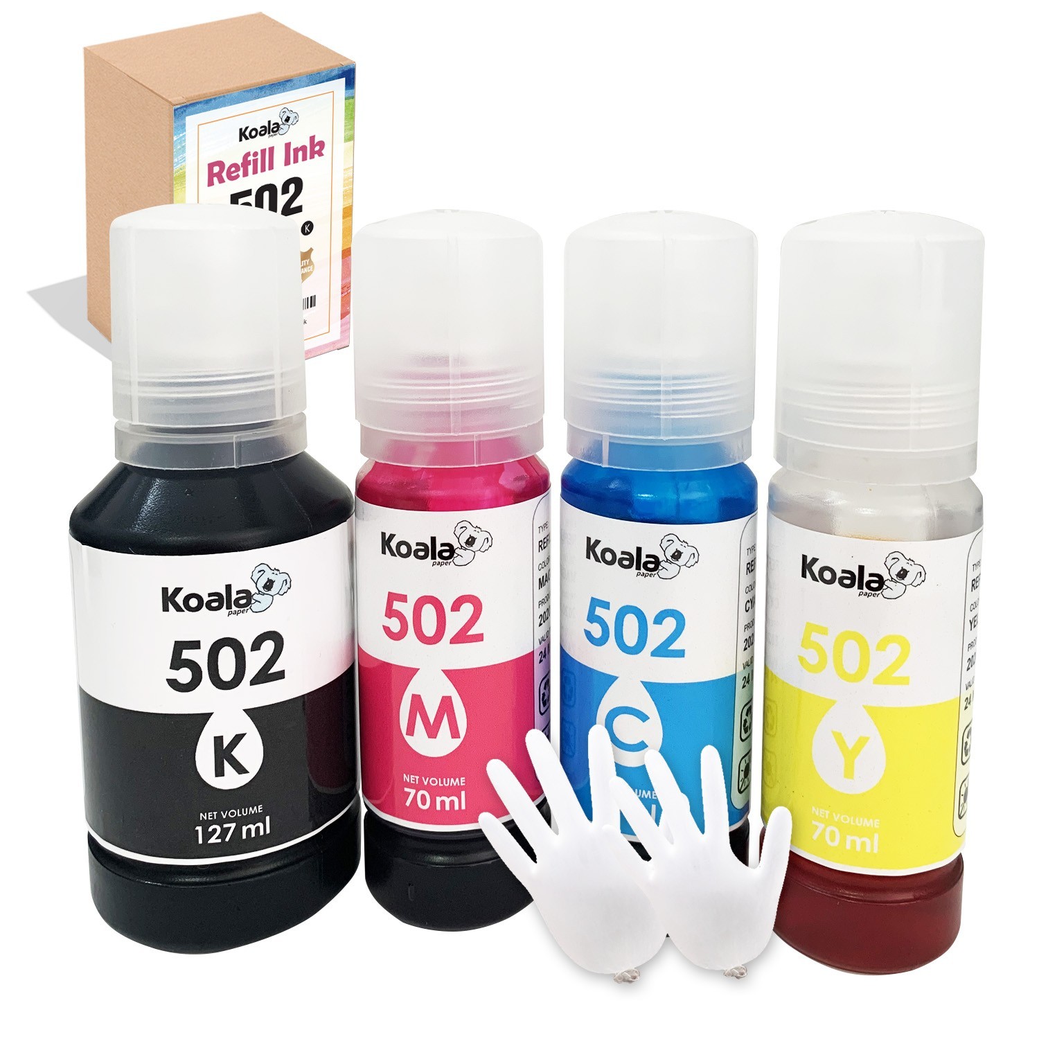 Bulk Koala Ink Refill Kit Fit Epson 502 Ink EcoTank 2760 4760 3760 2750 ST-2000