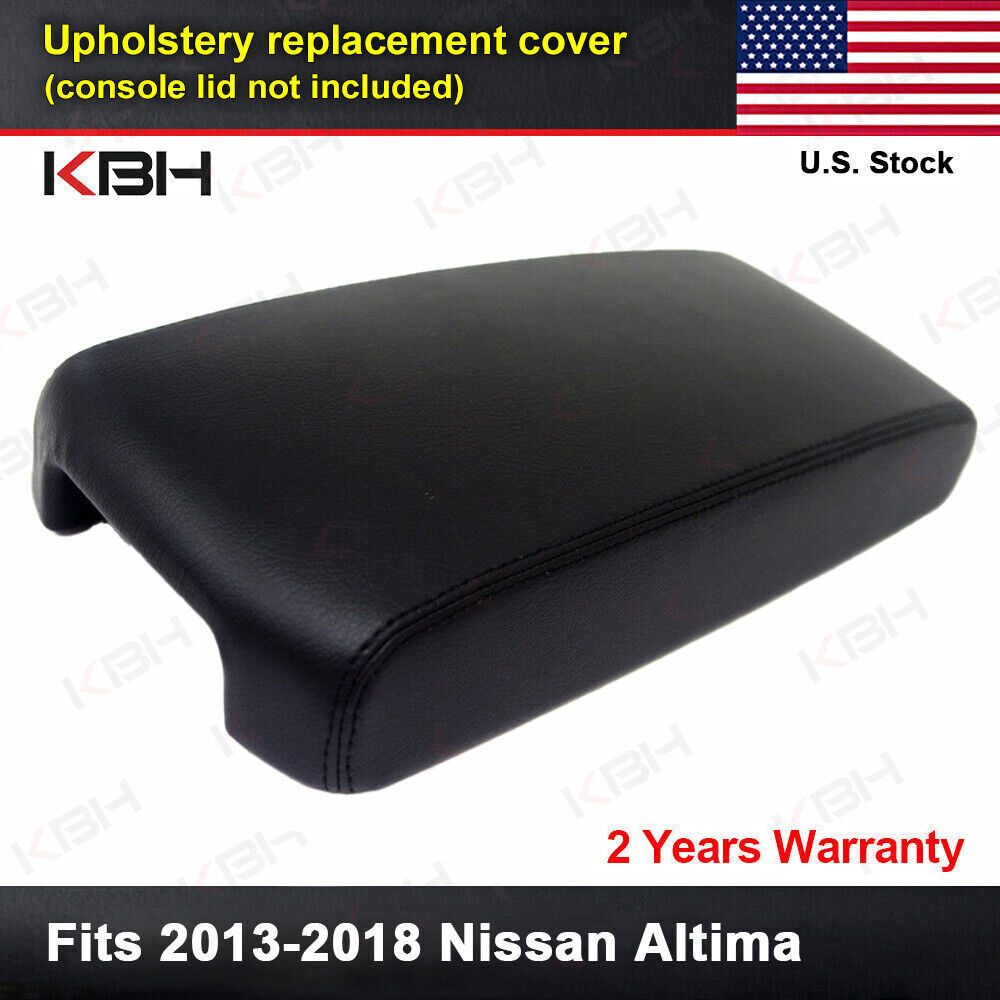 Fits 2013-2018 Nissan Altima Leather Console Lid Armrest Replacement Cover Black