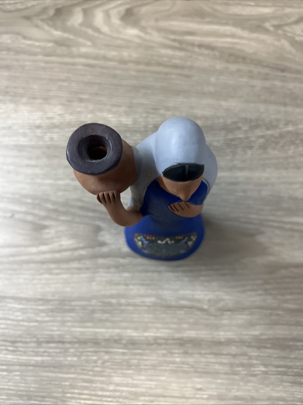 Myan/Mexican terracotta clay sculpture 7” Tall Women