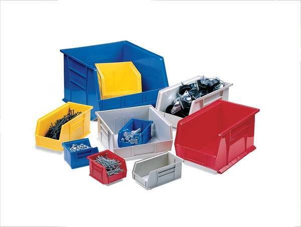 Akro-Mils 30235Stone Hang & Stack Storage Bin, Beige, Plastic, 10 7/8 In L X 11