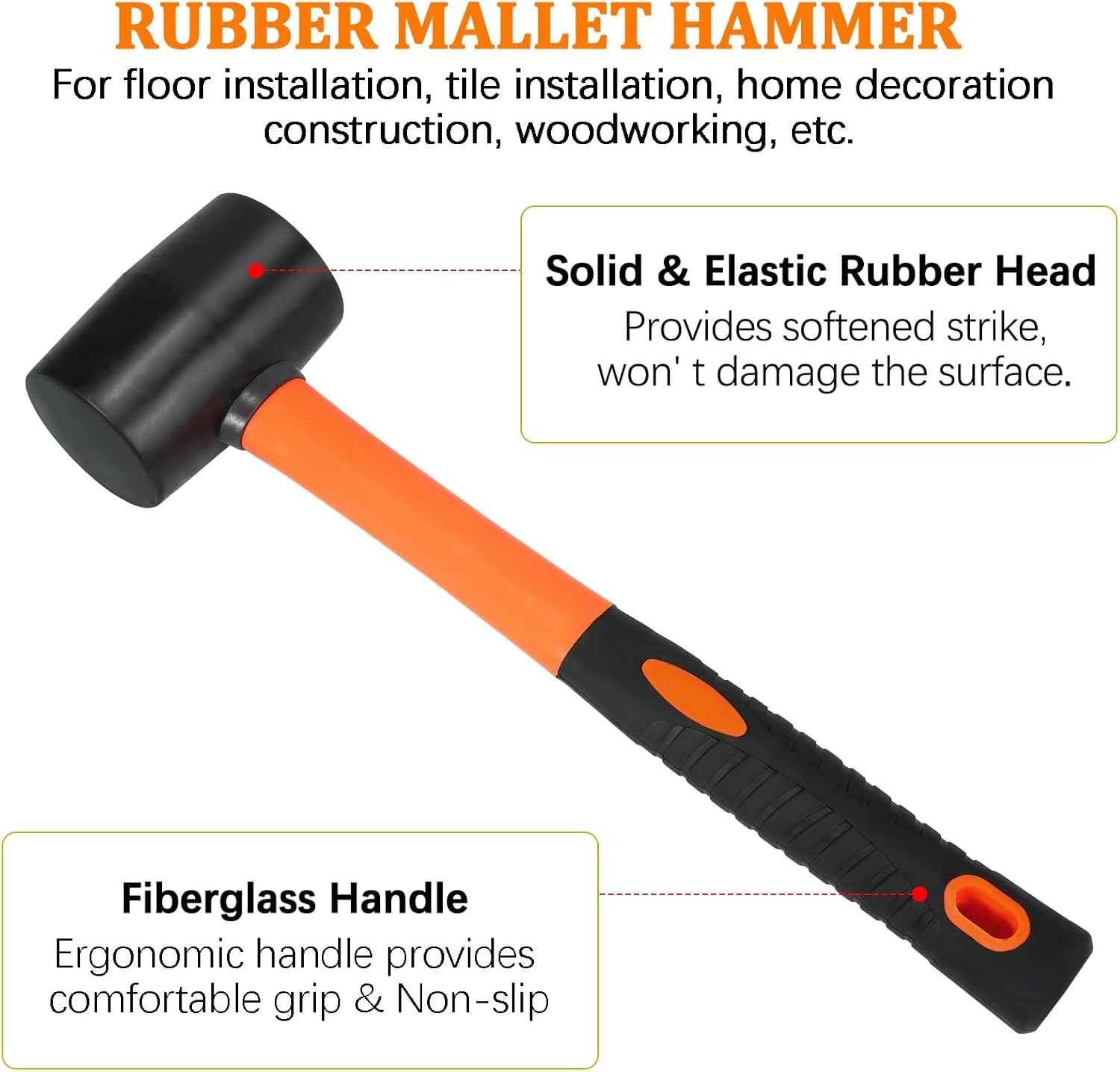 Floor Gap Fixer Tool for Laminate Floor Gap Repair Plank Grabber, with Mallet