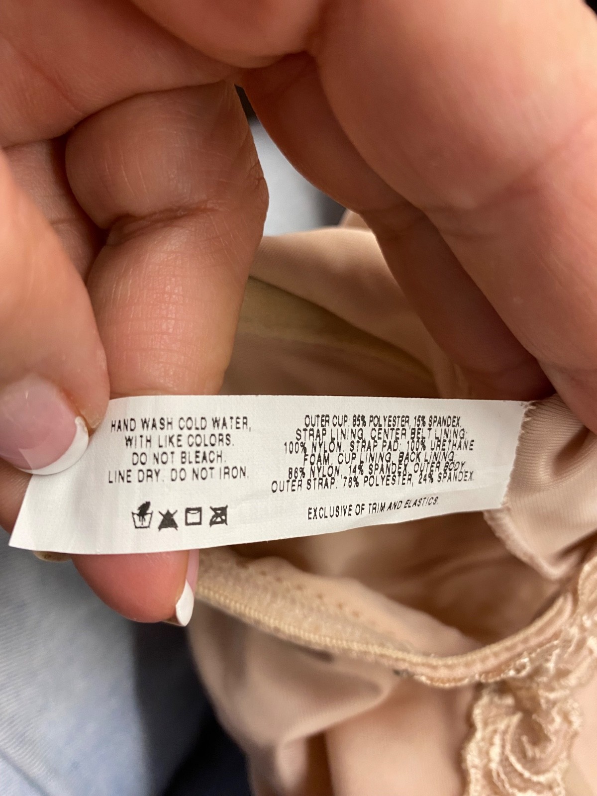 Bali Camisole Cami Minimizer Shapewear 36C or 38C Underwire Modest Style 8684