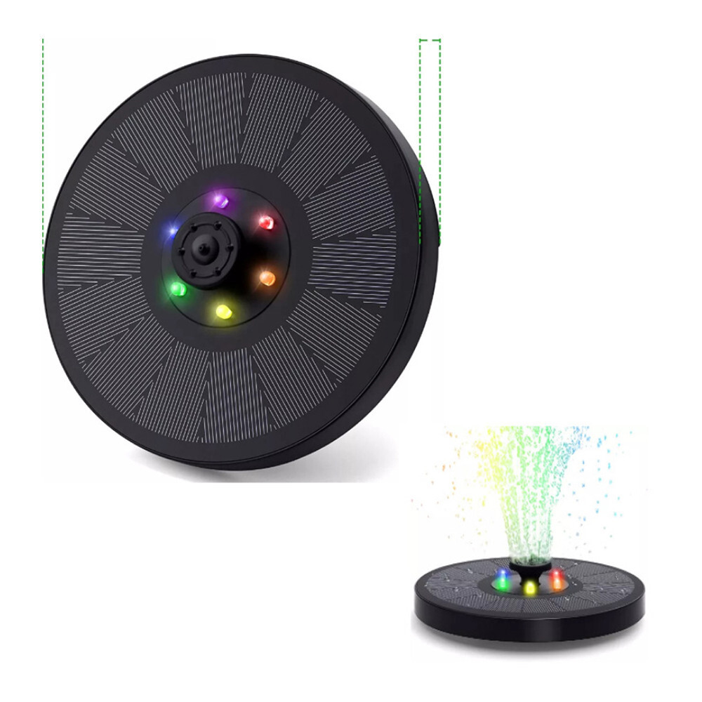 LED Solar Power Bird Bath Water Fountain Pump Floating Outdoor Pond Pool Decor