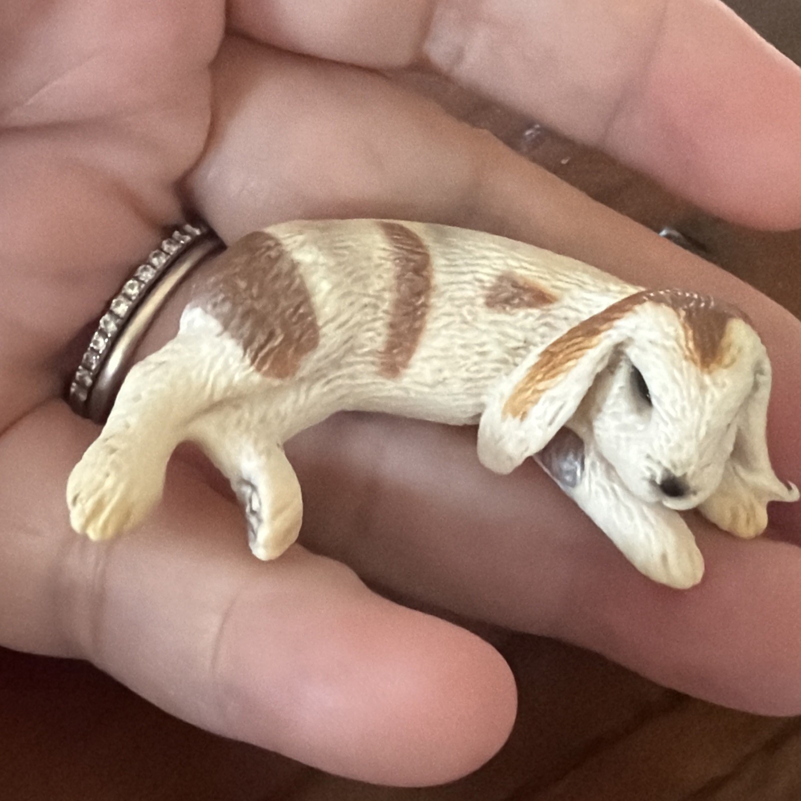 Schleich Rabbit Bunny Figure Lying Dwarf Lop Toy 2010