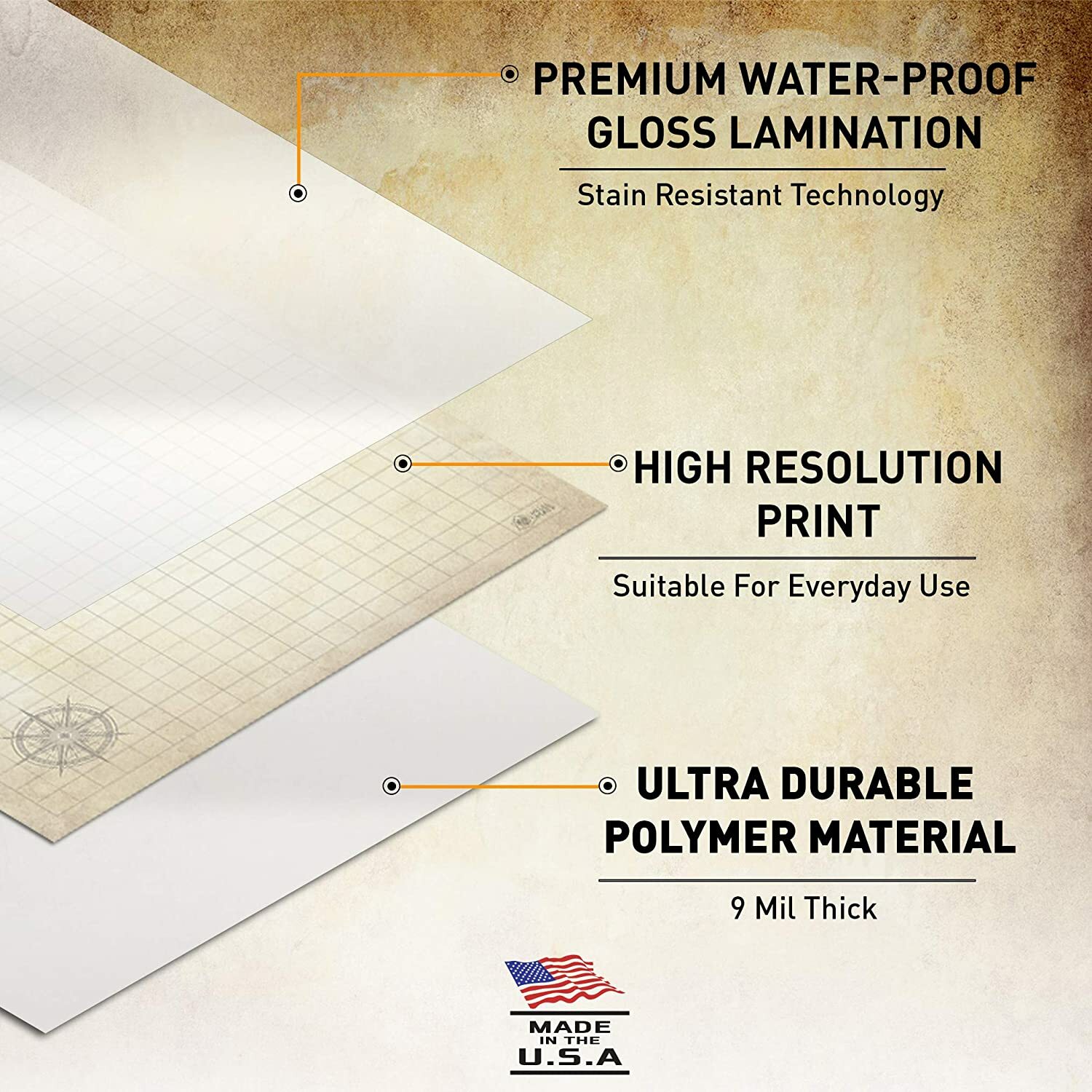 Melee Mats Battle Gaming Mat for DND, 24 x 36 Tabletop Map