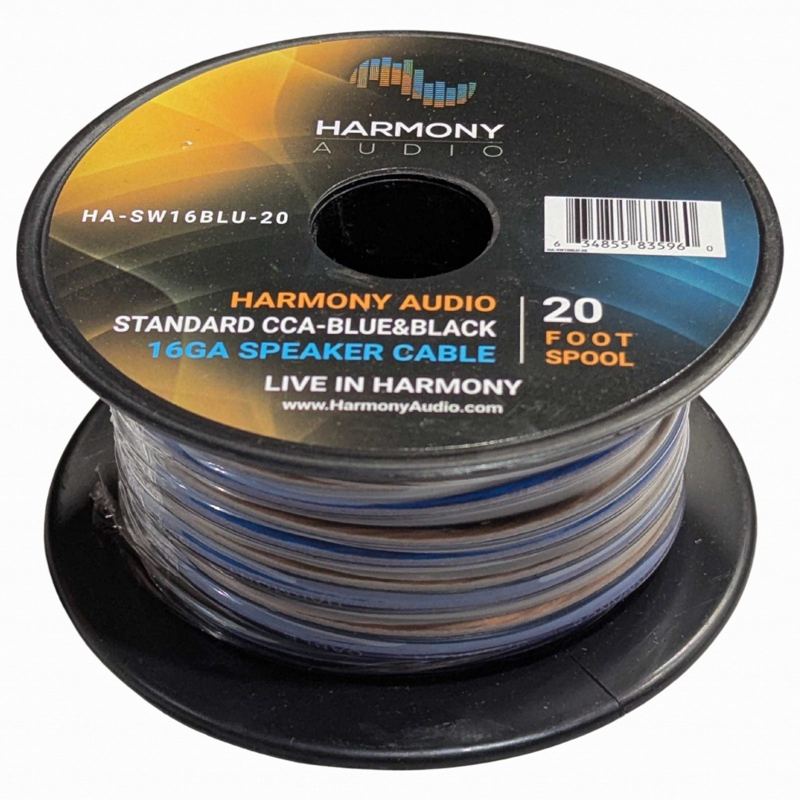 Harmony Audio 16 Gauge CCA Car Home Stereo Matte Blue Speaker Wire Cable 20 Feet