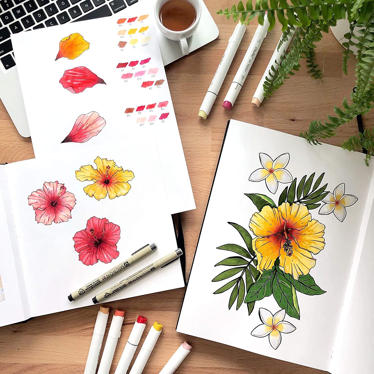 Ohuhu Marker Pads Art Sketchbook 8.3" ×11.7", 156 Pages, Hardcover Sketch Book