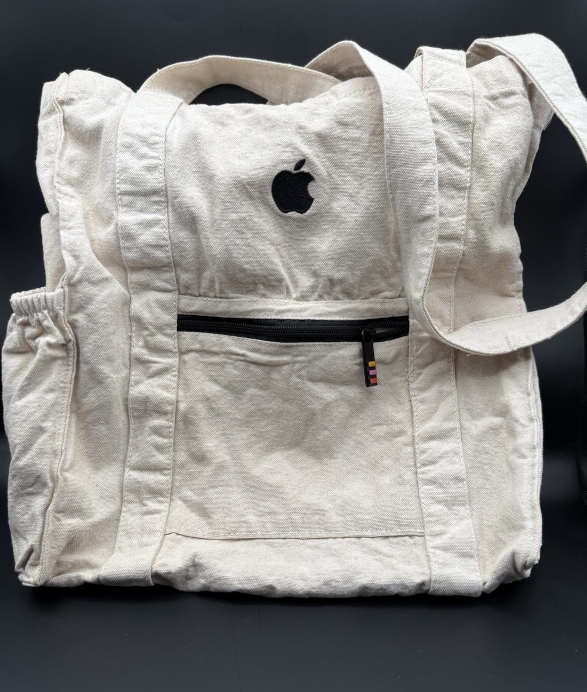 Apple Employee Wellness Challenge Natural Market Canvas Tote Bag