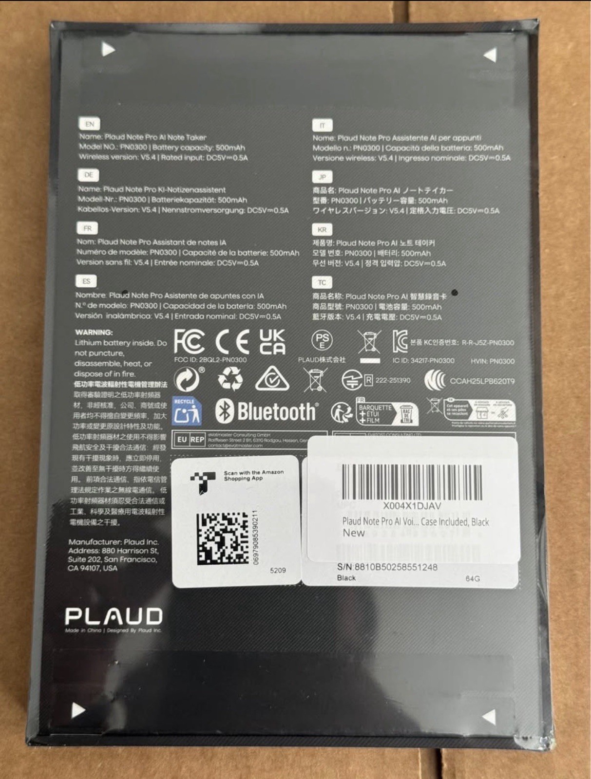PLAUD NOTE Plaud Note Pro AI Voice Recorder Black
