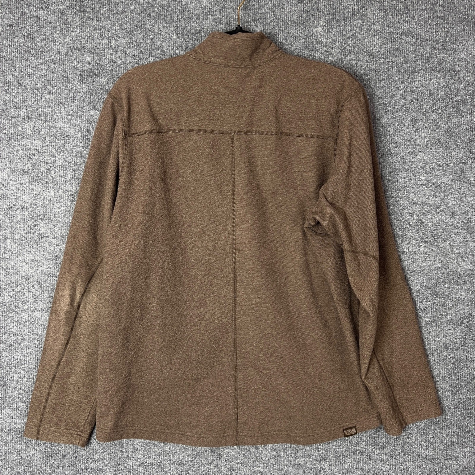 Outdoor Research Quarter Zip Fleece Pullover Men's L G Brown Long Sleeve