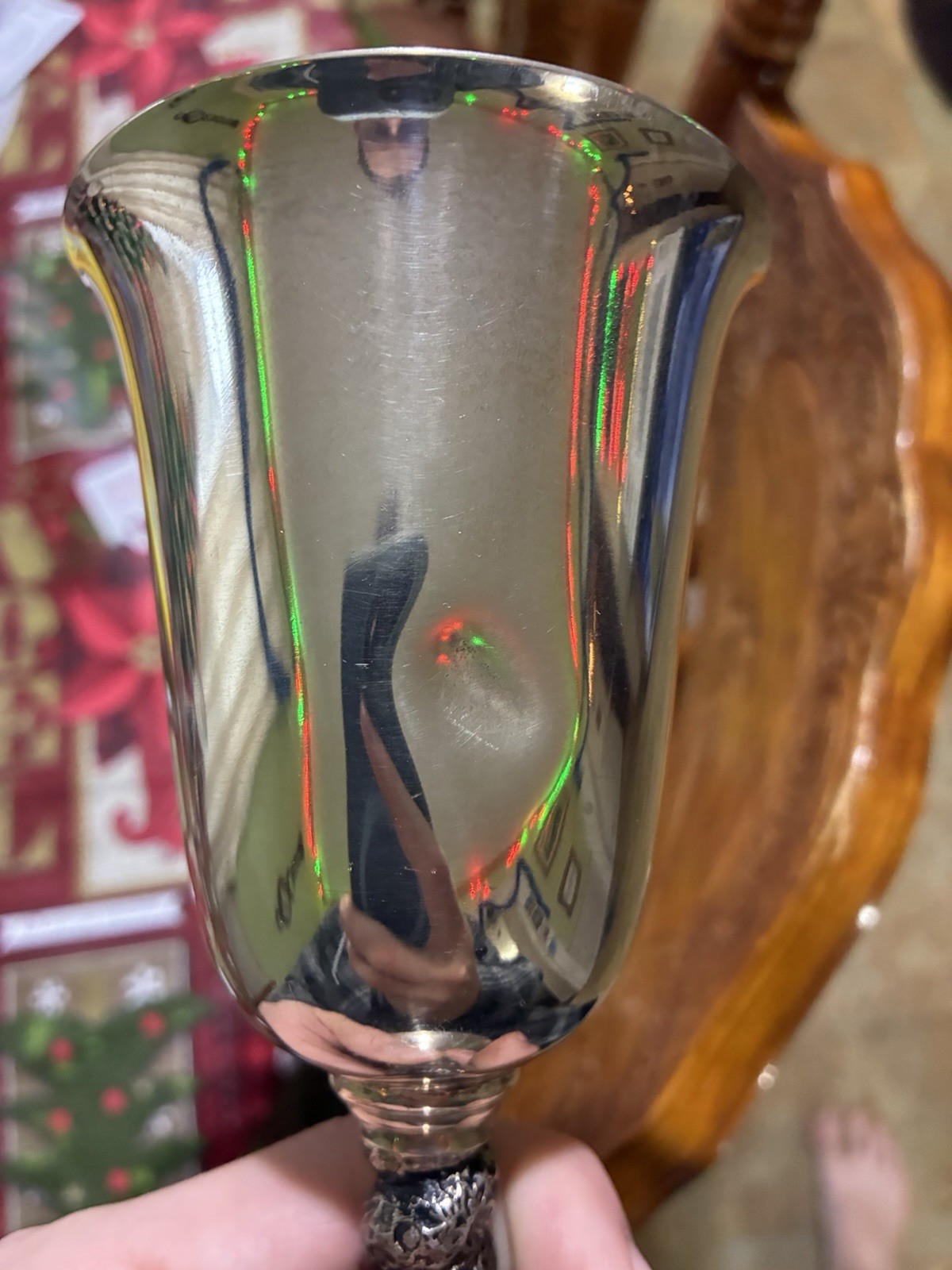 6 Vintage Silver Plated Wine Goblets Spanish Twisted Grapevine Stem Cups Clean