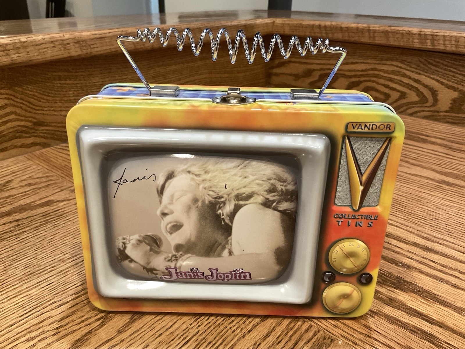 Vintage 2000 Janis Joplin Collectible by Vandor - Tin Lunch Box Or Tote #51069