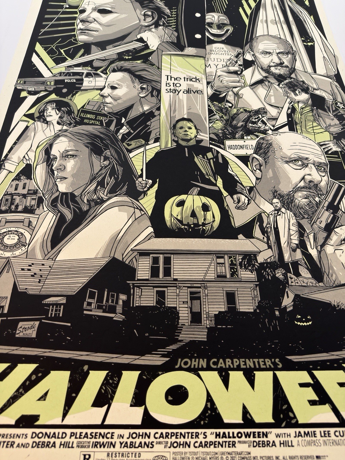 Tyler Stout Halloween Variant Movie Poster Print Glow In The Dark Mondo Artist