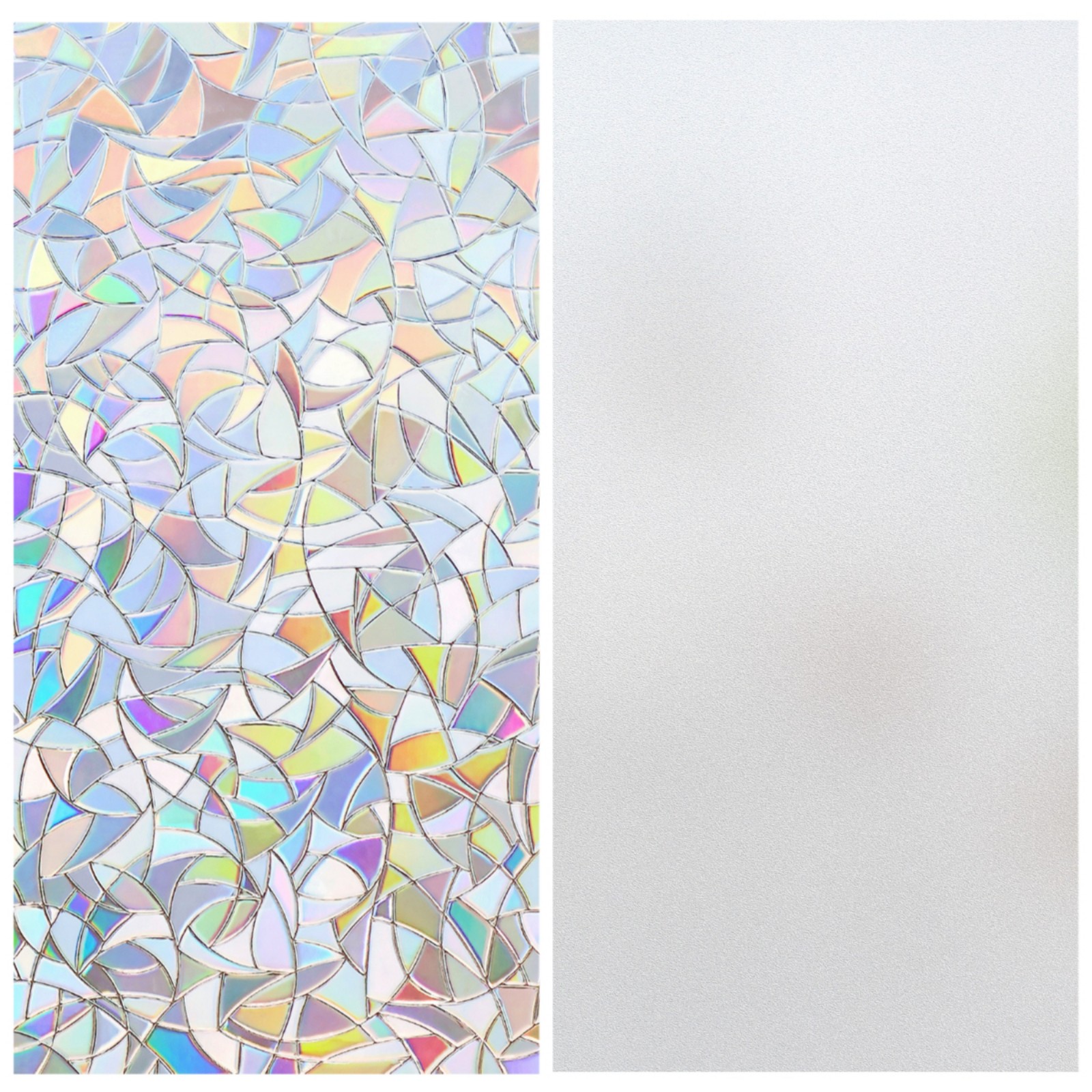 Pigo Window Privacy Film Frosted Static Cling Glass Sticker Opaque Pure White