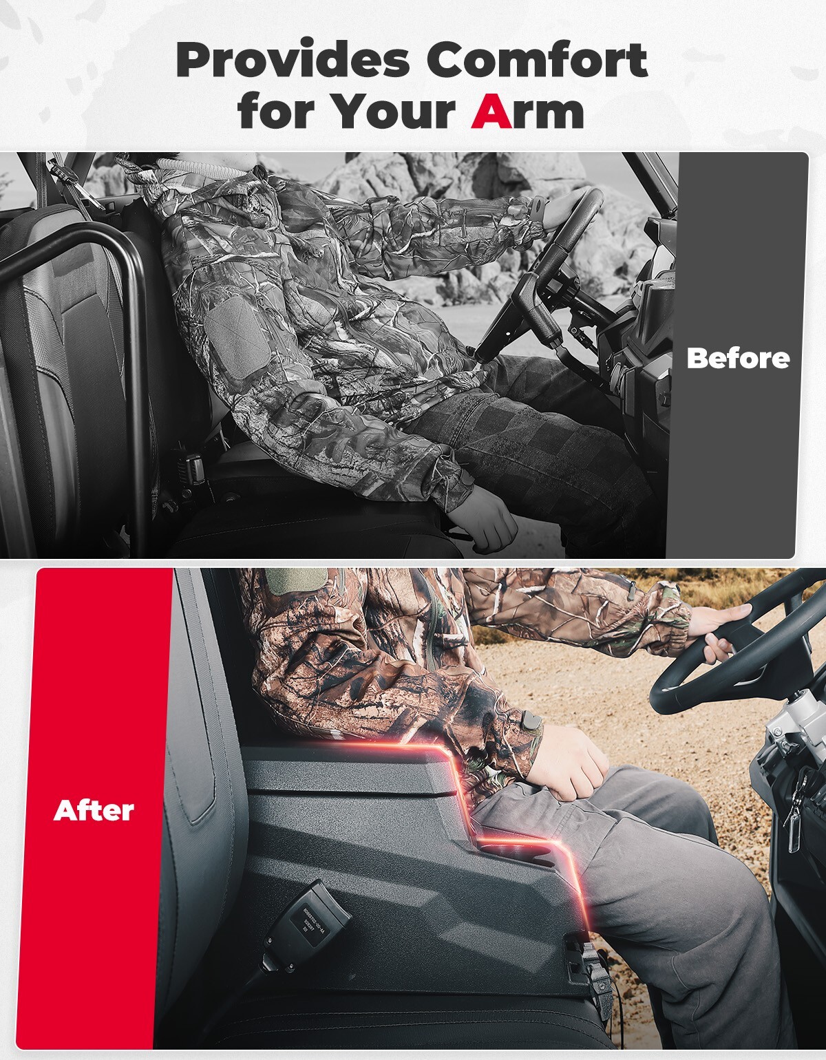 Bench Seat Center Console Armrest Box For Polaris Ranger XP 1000/ Crew 2017-2025