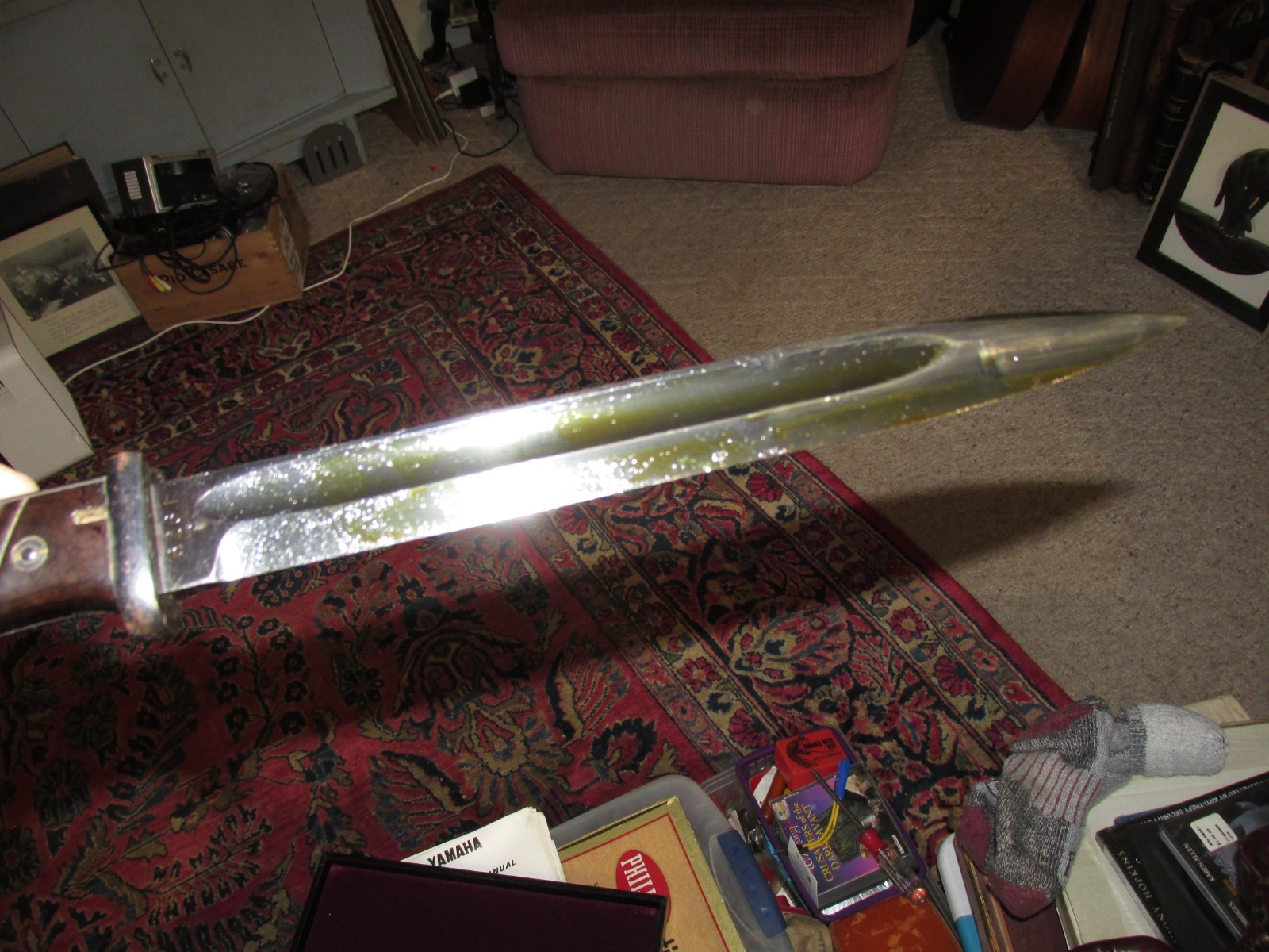 COSMOLINED W.K.C. WWII German Bayonet K98 IN 1939 CARL EICKHORN SCABBARD