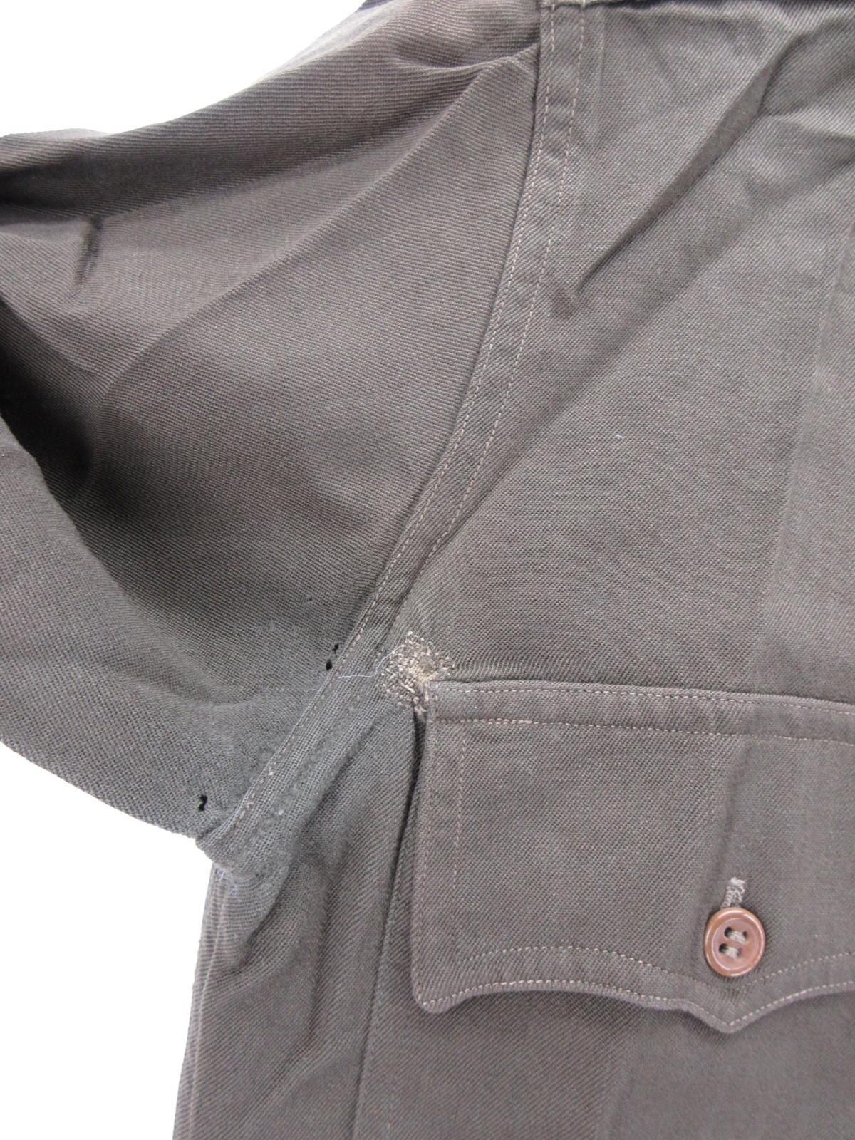 VTG WWII US Army Shirt Small Green Air Force USAAF Uniform Military Wool 1940s *