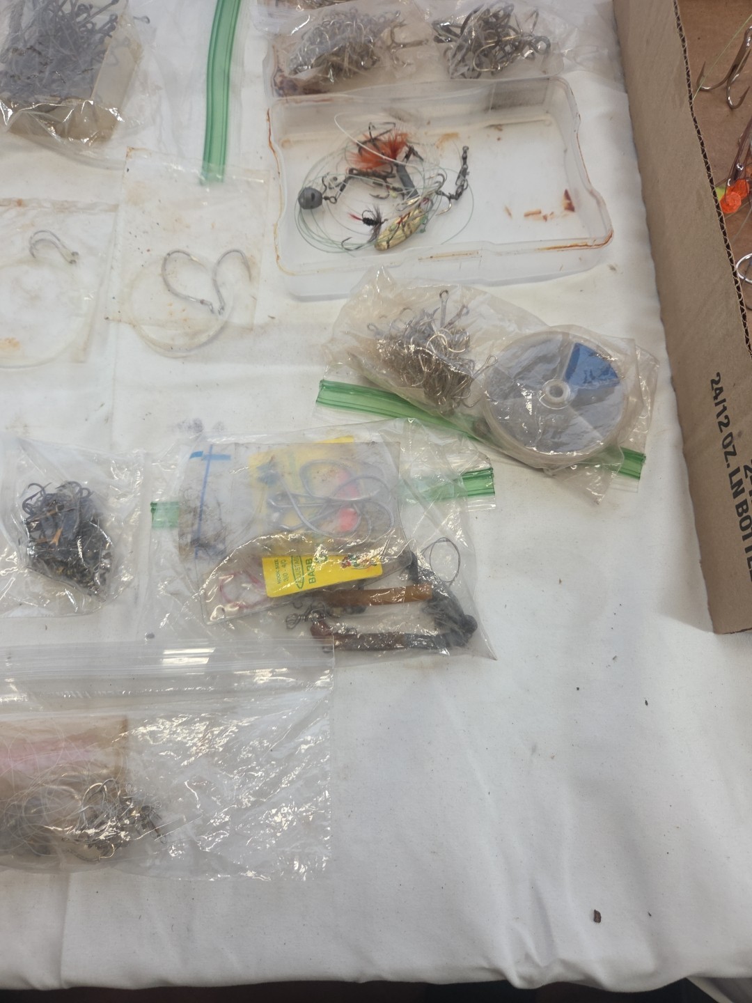 Large Lot Of Misc Fishing Hooks Tackle Trout Salmon Bass New And Used